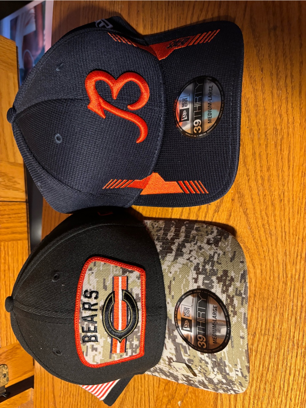 New Era Chicago Bears Fitted Hats Lot 2